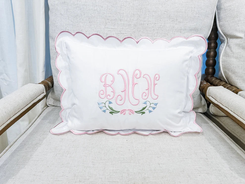 Scalloped or piped Pillow Case