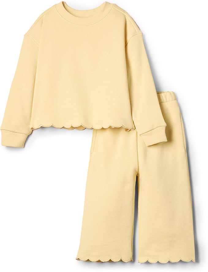 Scalloped sweat pant set