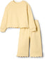 Scalloped sweat pant set