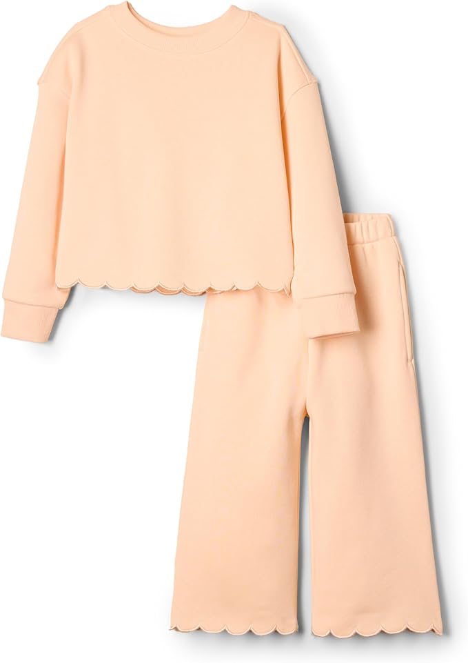 Scalloped sweat pant set