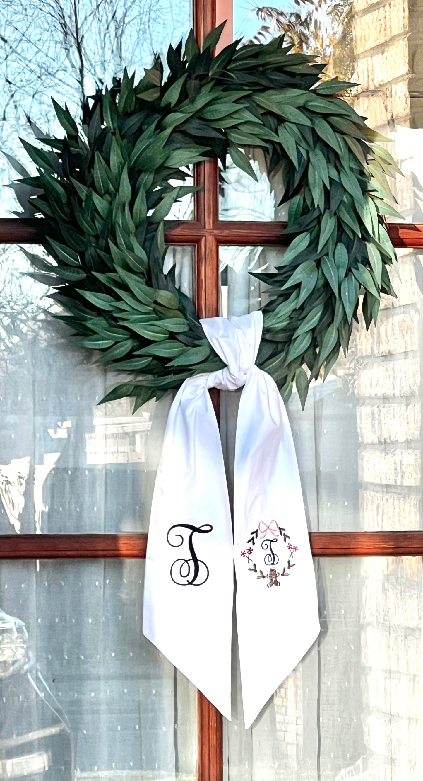 Bow sash-1 tail embroidery