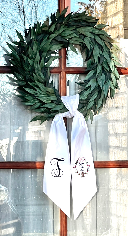 Bow sash-1 tail embroidery