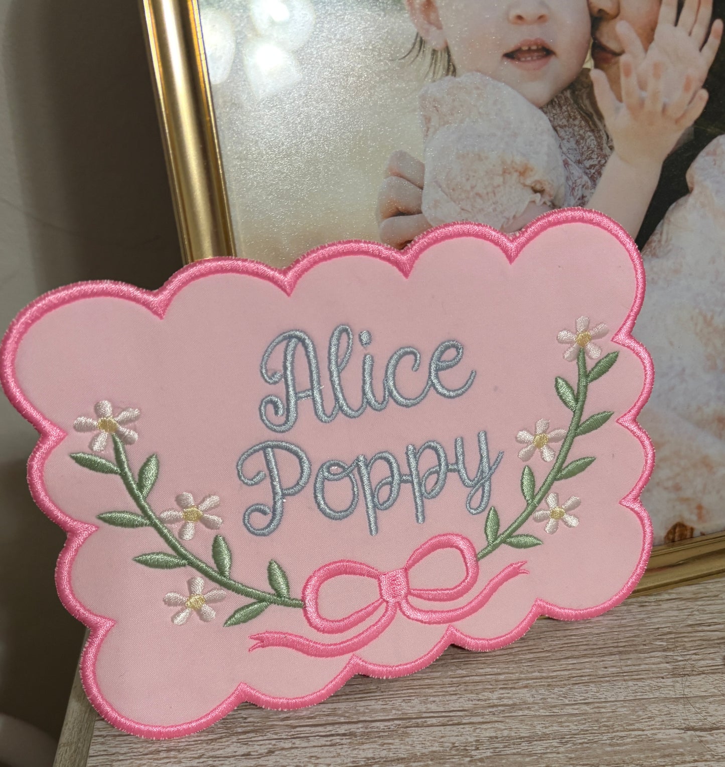 Nameplate Keepsake nursery decor or hospital crib announcement-see notes below