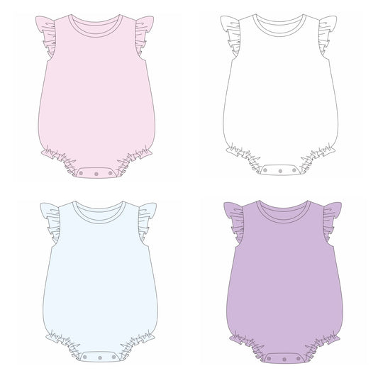 Flutter Sleeve Solid Color Bubble